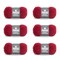 Patons Kroy Socks Red Yarn - 6 Pack of 1.75oz/50g - Blended Fiber - 1 Super Fine - 166 Yards - Knitting/Crochet